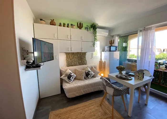 Apartamento Azur, Acces Direct Plage, Piscine, Clim, Tennis, Parking Privatif Le Barcarès